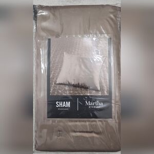 Martha Stewart Silk Satin Standard Sham Gold & Gray